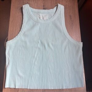 Aerie Baby Blue Ribbed Tank Top Women’s Size Large
